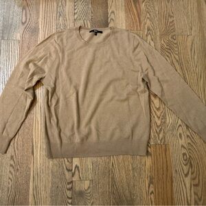 Quince 100% Cashmere Camel Crewneck Sweater